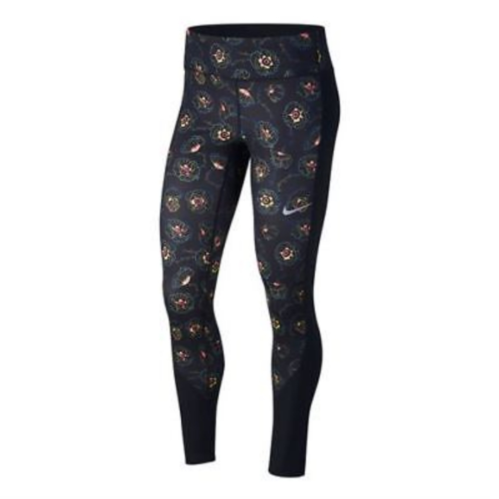 Nike AJ6508 Racer w/ Pocket Floral Print Running Gym Leggings